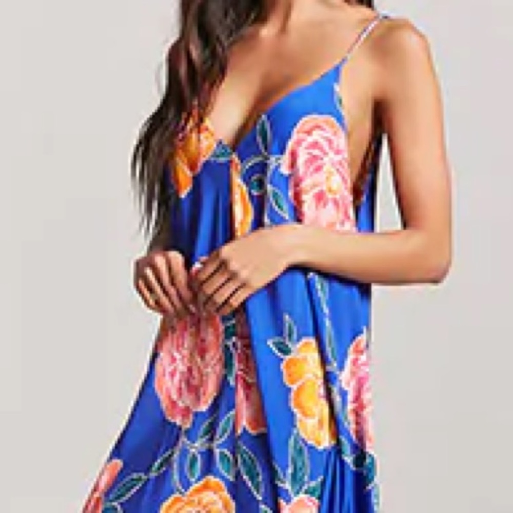 Floral swim cover up dress